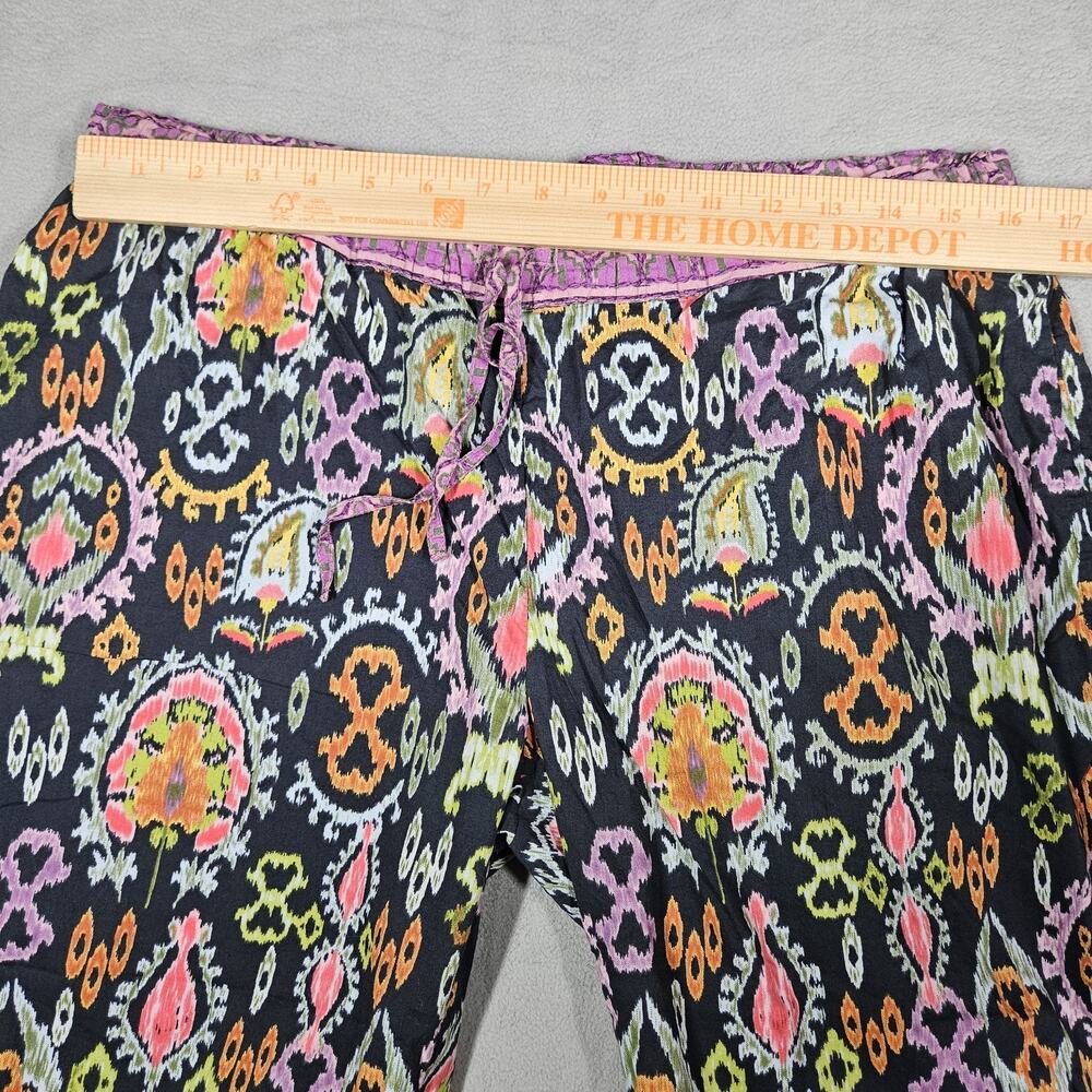 Sundance Leia Pants Womens Small Ikat Floral Drawstring Pockets Cropped Lot of 2 - Picture 6 of 15